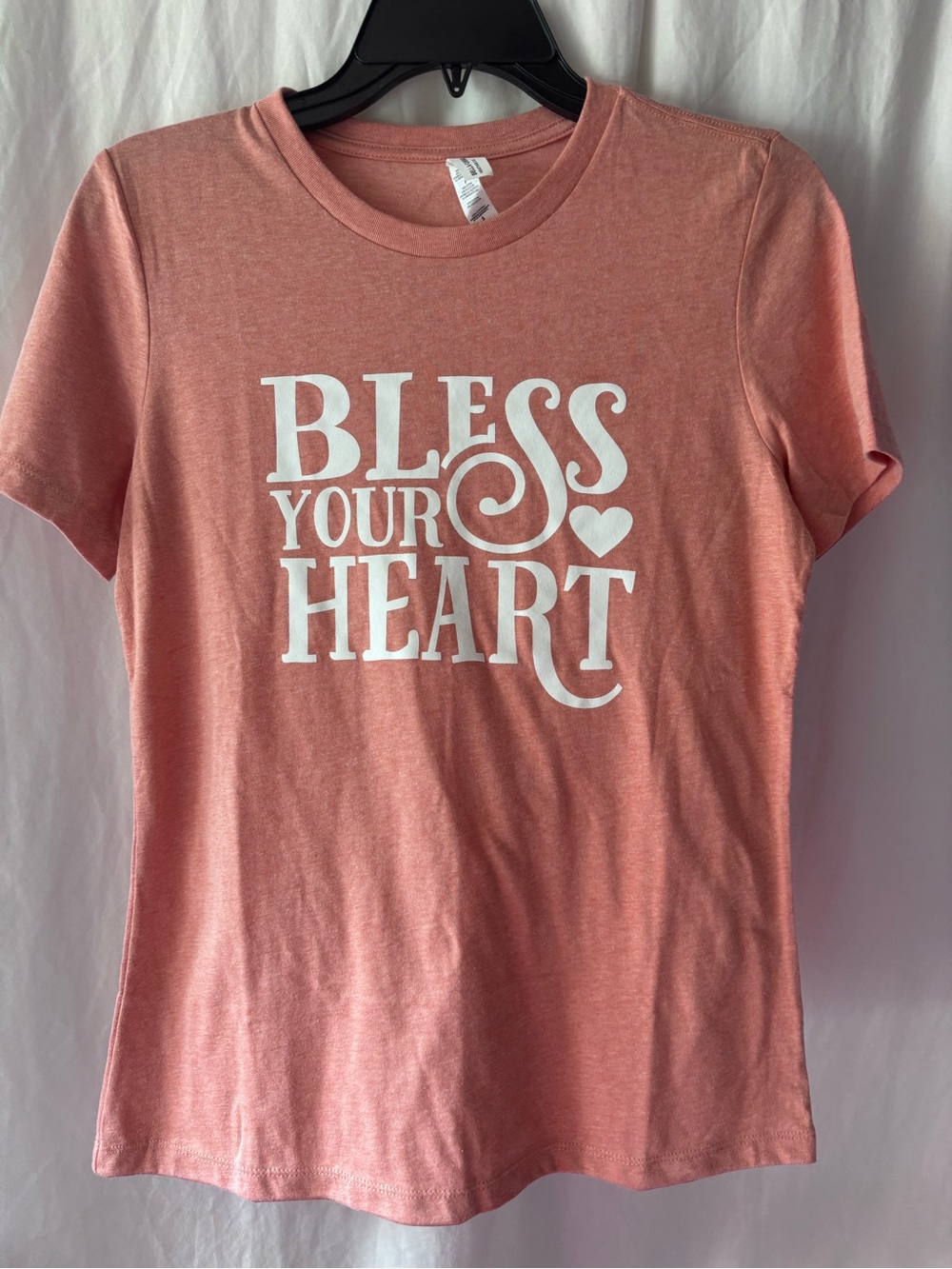 Bella Canvas Coral Pink "Bless Your Heart" Graphic Tee